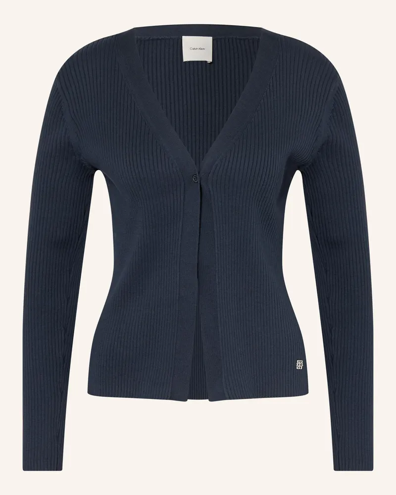 Calvin Klein Set: Stricktop Und Strickjacke blau Dunkelblau