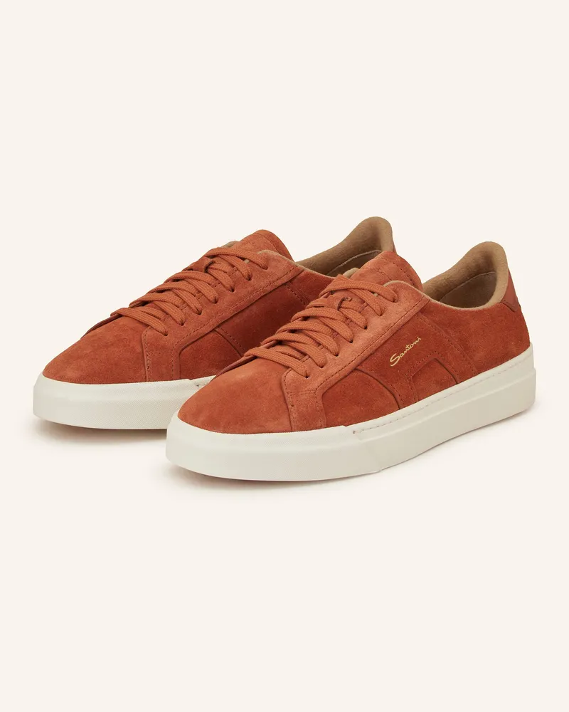 Santoni Sneaker orange Braun