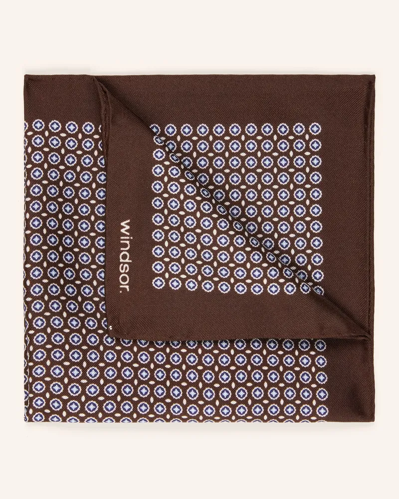 windsor. Einstecktuch braun Dunkelbraun