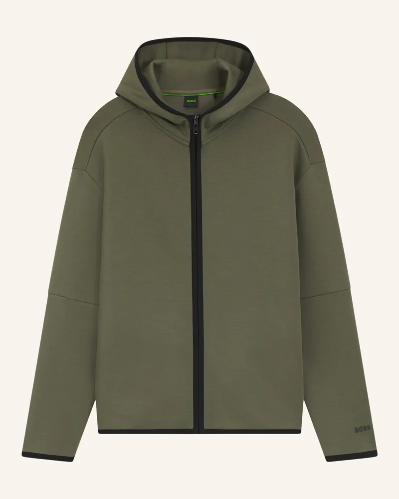 HUGO BOSS Sweatshirt SW_SNUG FZ HOOD Relaxed Fit Khaki