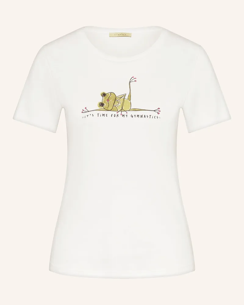 lilienfels T-Shirt Mit Schmucksteinen weiss Creme