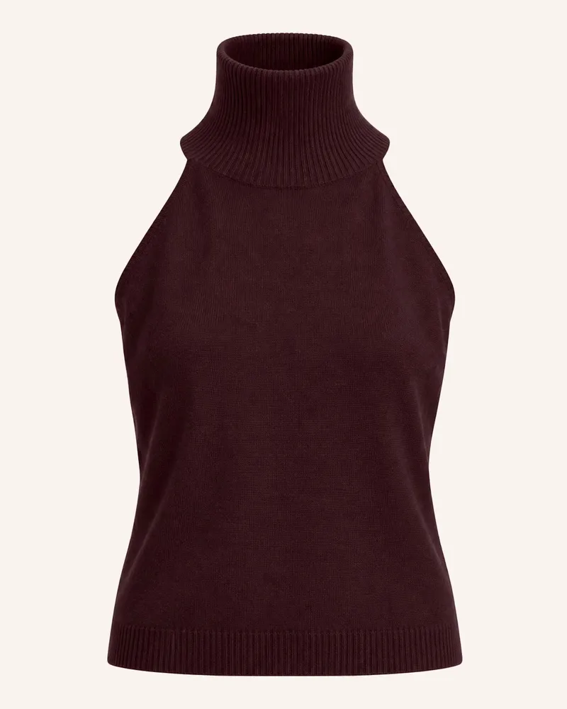 KIEFERMANN Kiefermann Women Stricktop Aus Merinowolle Mit Turtleneck Slanka rot Dunkelrot