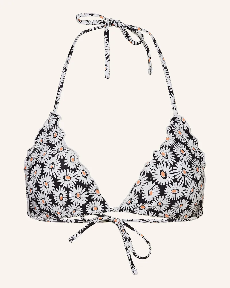 HUGO BOSS Triangel-Bikini-Top RUFFLE Schwarz