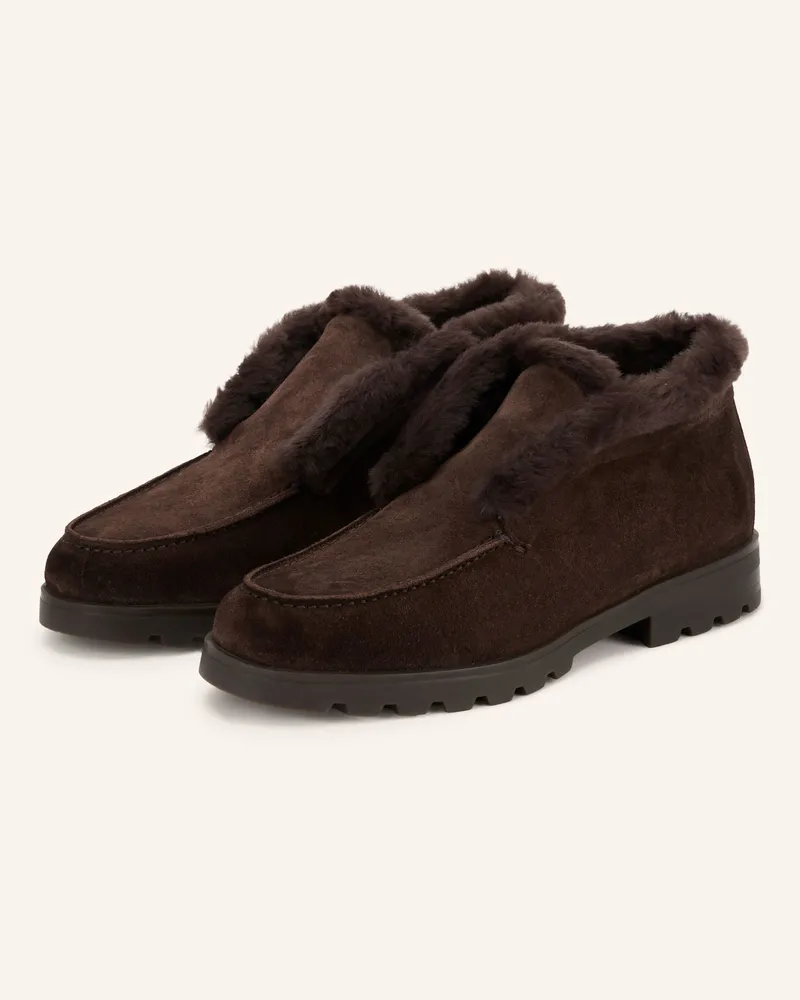 Santoni Boots braun Dunkelbraun
