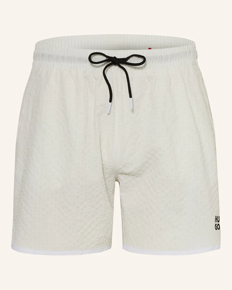 HUGO BOSS Badeshorts CHAFFLE Weiss