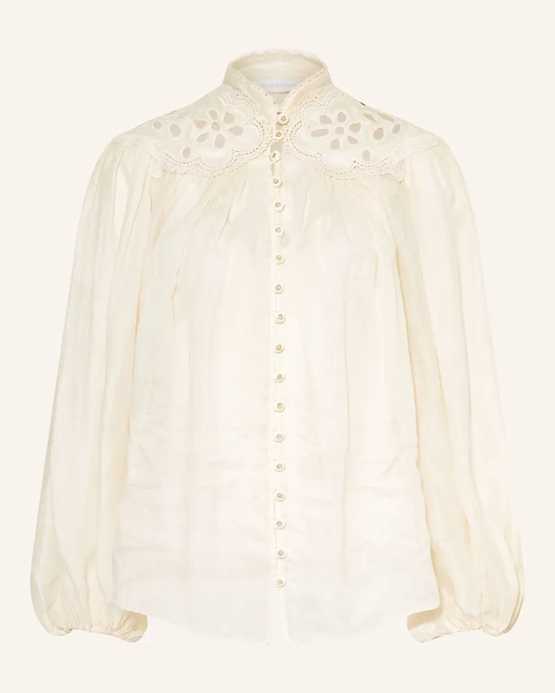Zimmermann Bluse Coco Mit Lochspitze beige Creme