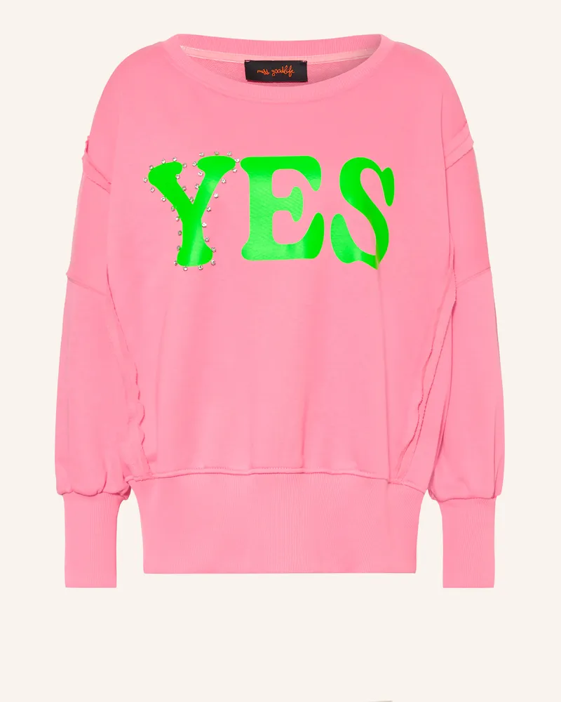 Miss Goodlife Sweatshirt Mit Schmucksteinen pink Pink