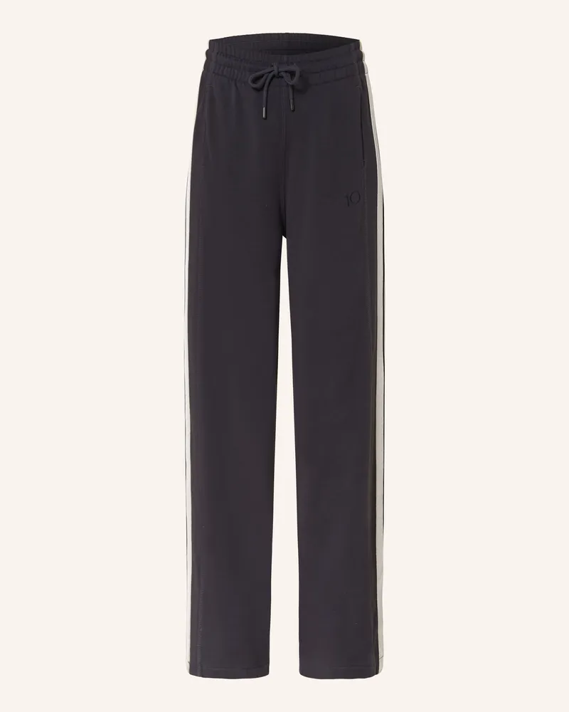 10Days Sweatpants mit Galonstreifen Dunkelblau