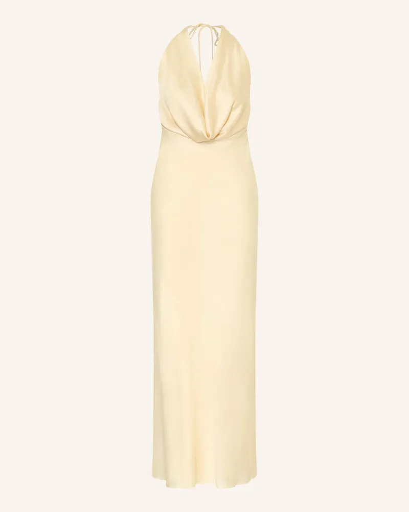 ROTATE Birger Christensen Cocktailkleid aus Satin Hellgelb