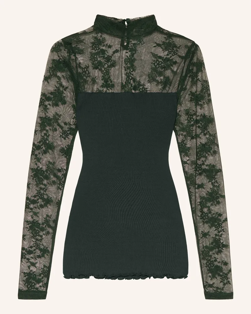 Rosemunde Longsleeve Balta Im Materialmix gruen Dunkelgrün