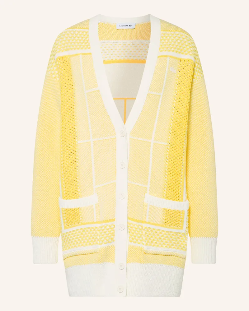 Lacoste Strickjacke gelb Hellgelb