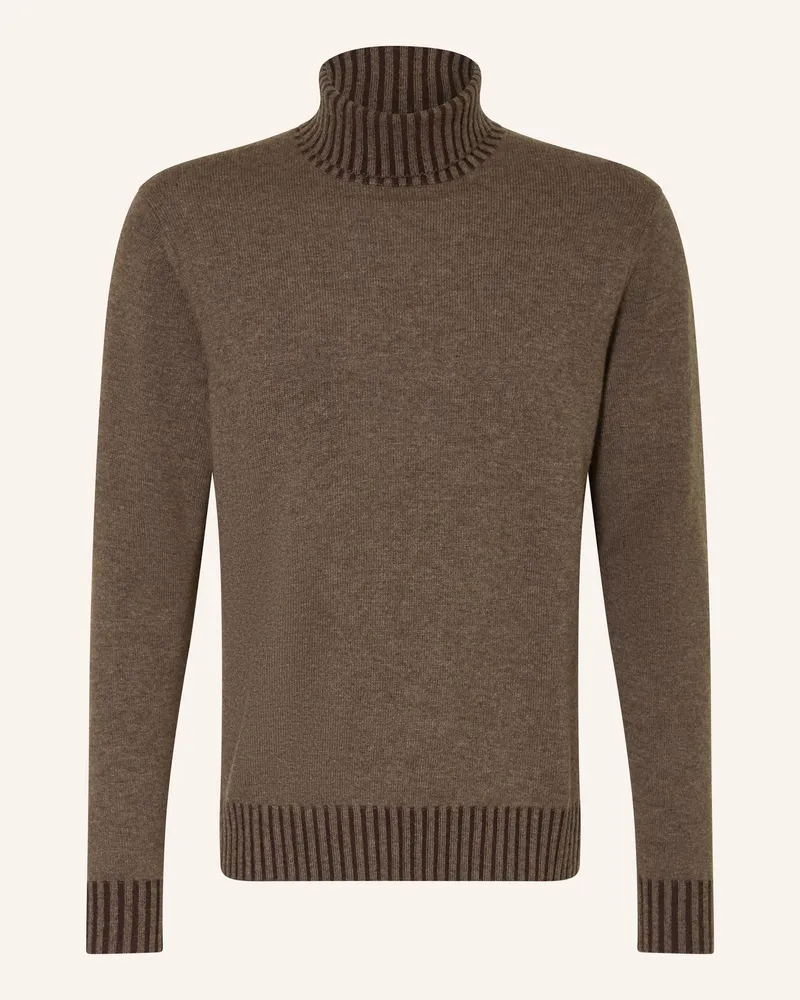 COS Rollkragenpullover Dunkelbraun