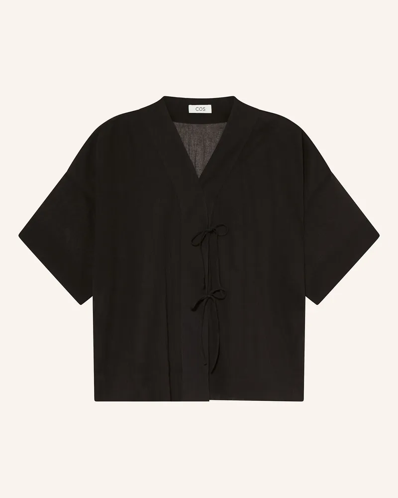 COS Blusenshirt aus Musselin Schwarz