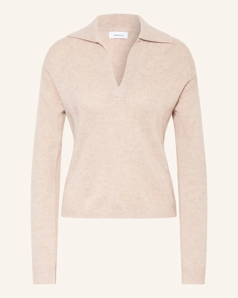 Darling Harbour Strick-Poloshirt Aus Cashmere beige Sand