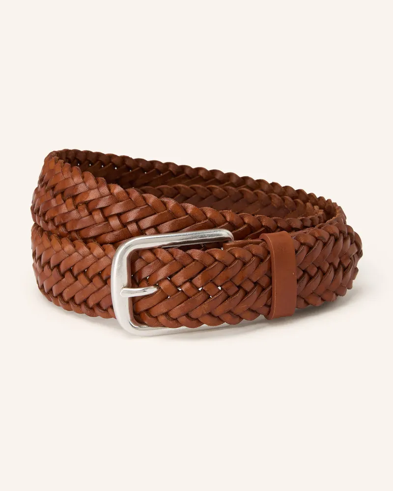 Sandro Flechtgürtel aus Leder Braun