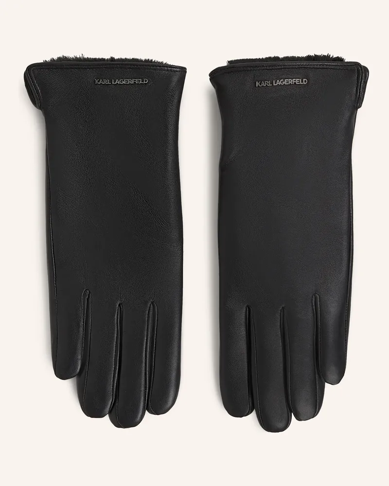 Karl Lagerfeld Handschuhe schwarz Schwarz