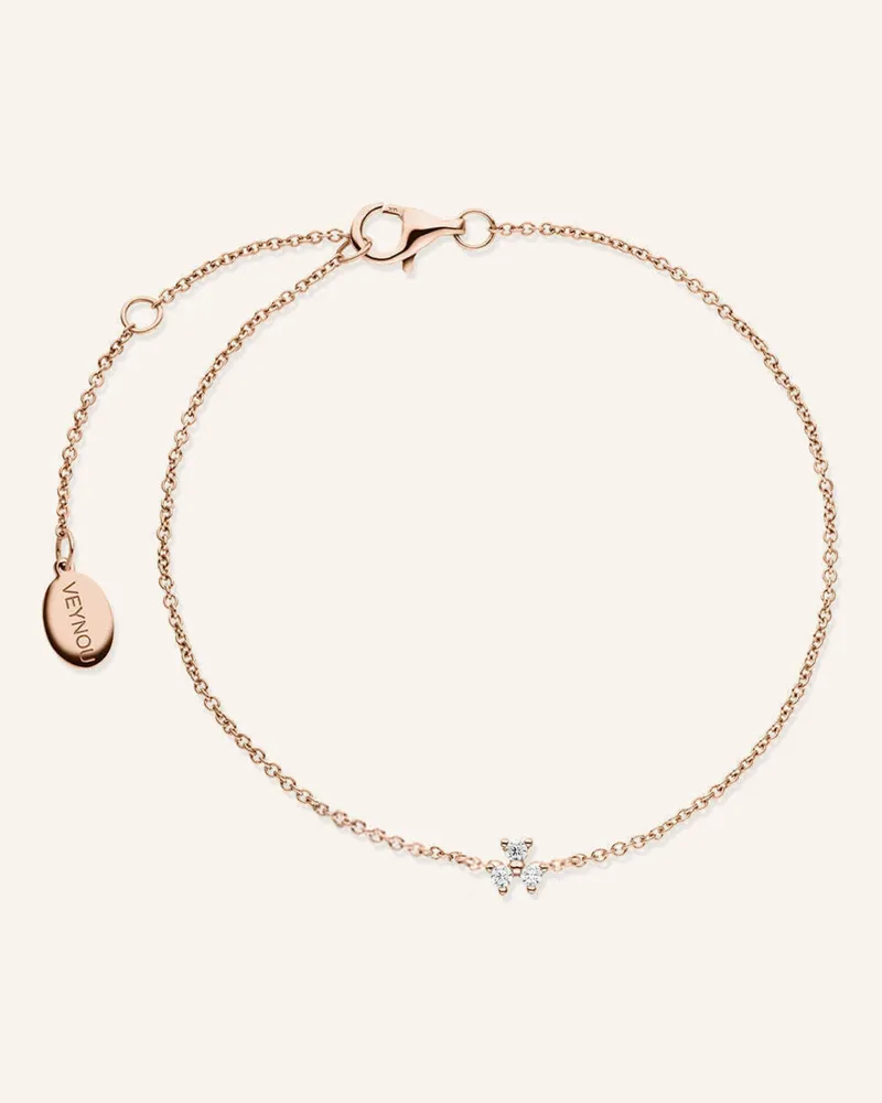 VEYNOU Armband Fleur Aus 14 Karat Roségold Und 0,08ct. Lab-Grown Diamanten rosegold Roségold