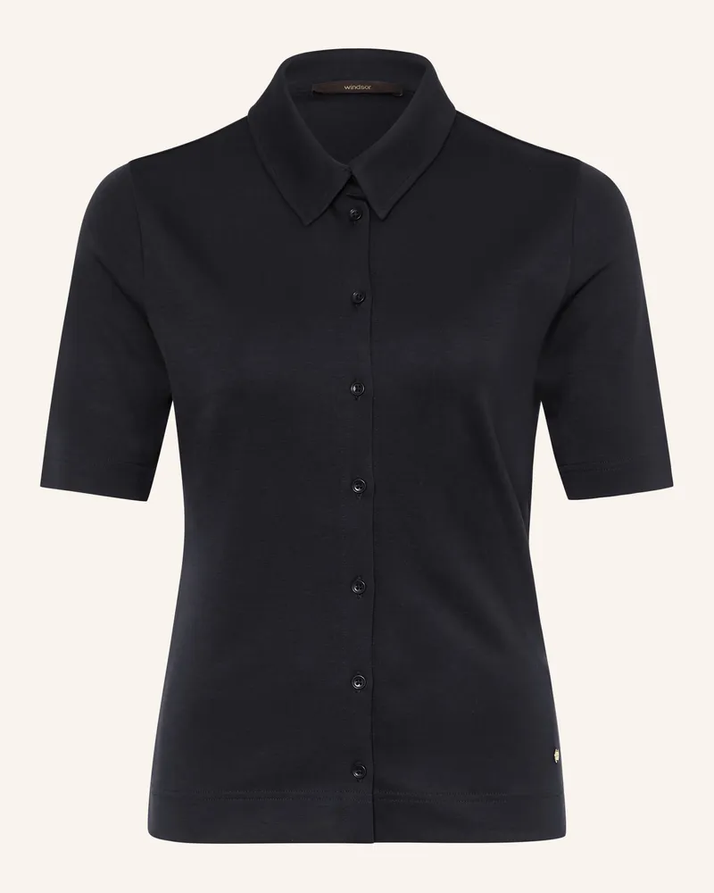 windsor. Jersey-Poloshirt Dunkelblau