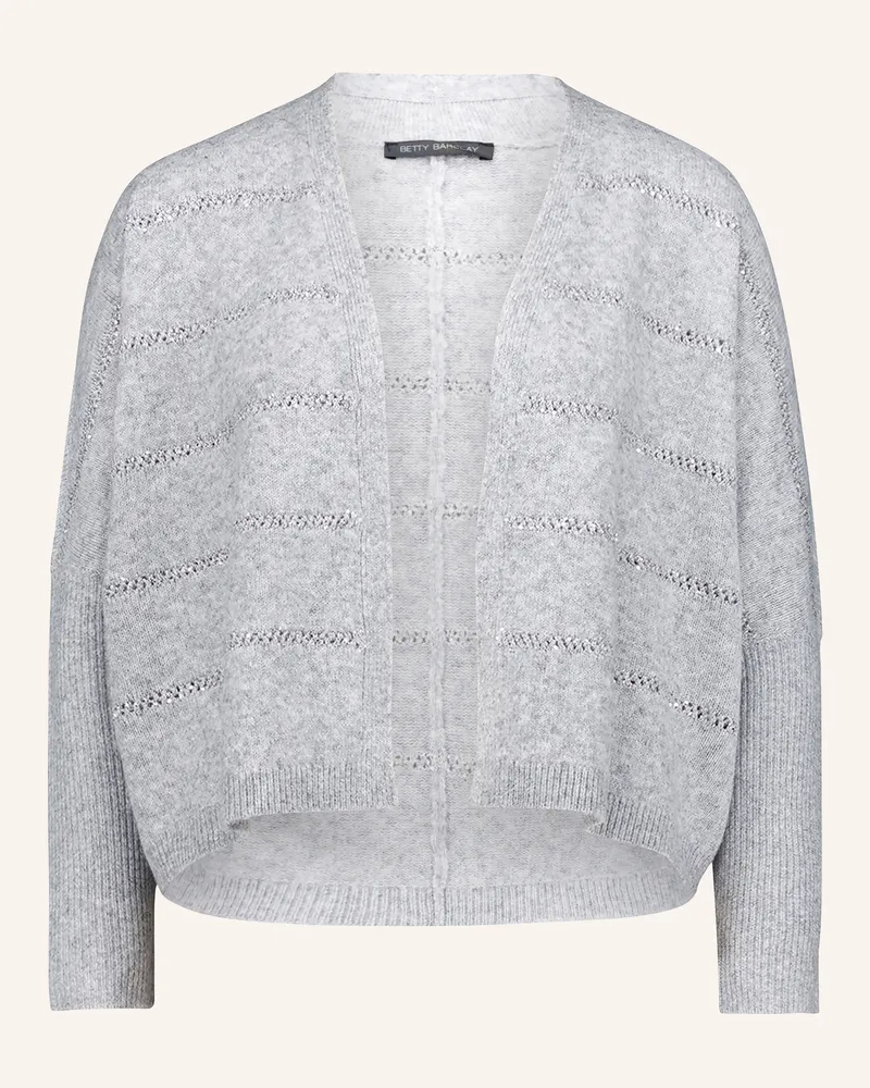 Betty Barclay Strickhülle Mit Pailletten silber Hellgrau