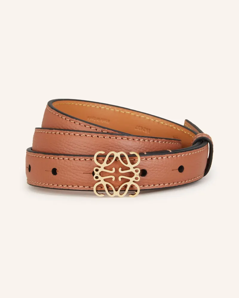 Loewe Ledergürtel ANAGRAM Braun