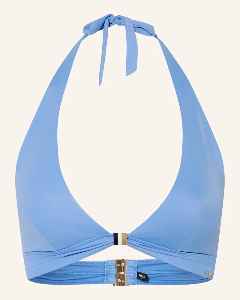 HUGO BOSS Neckholder-Bikini-Top Boss Codes blau Hellblau