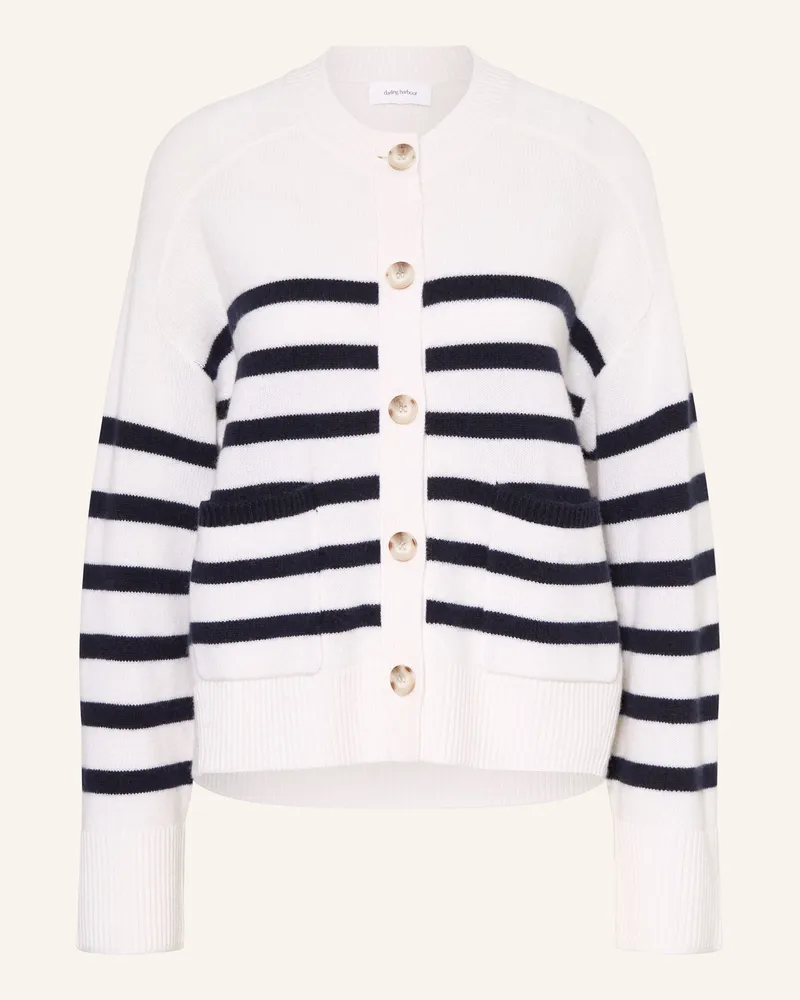 Darling Harbour Strickjacke Mit Cashmere weiss Ecru
