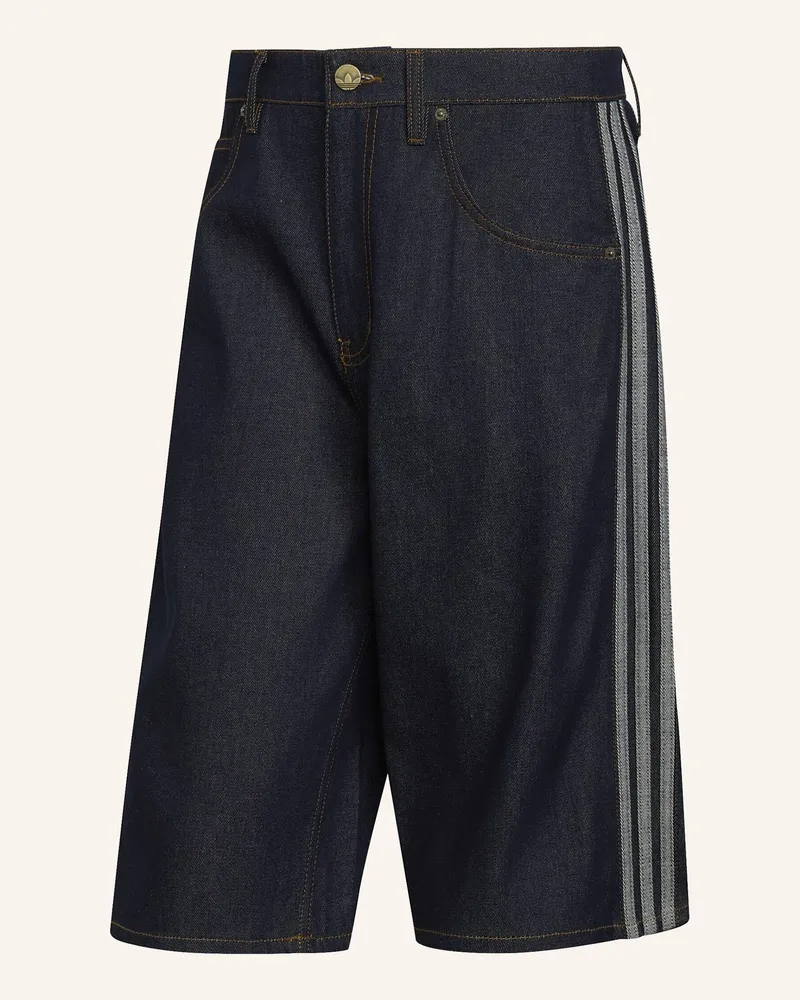 adidas Firebird Adicolor Jorts, Mittelhoher Bund, Gerades Bein blau Blau