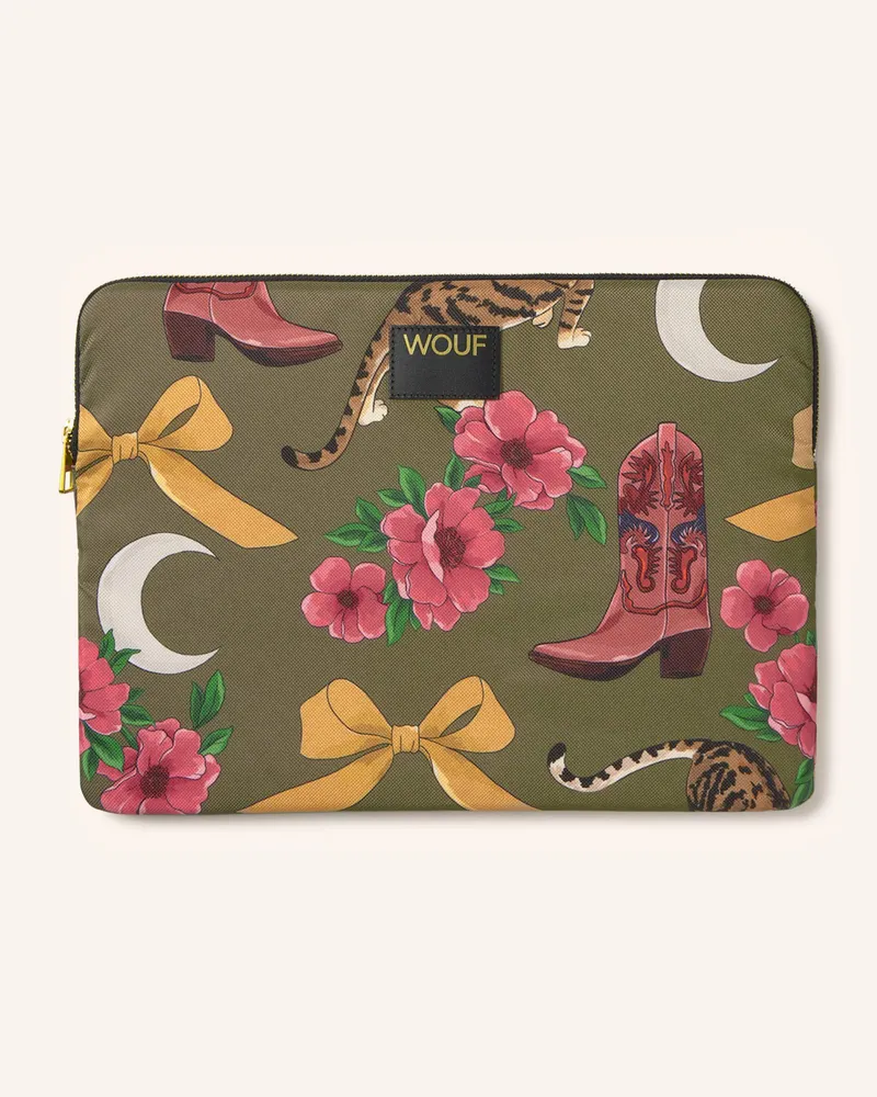 WOUF Laptop-Hülle Glow gruen Oliv