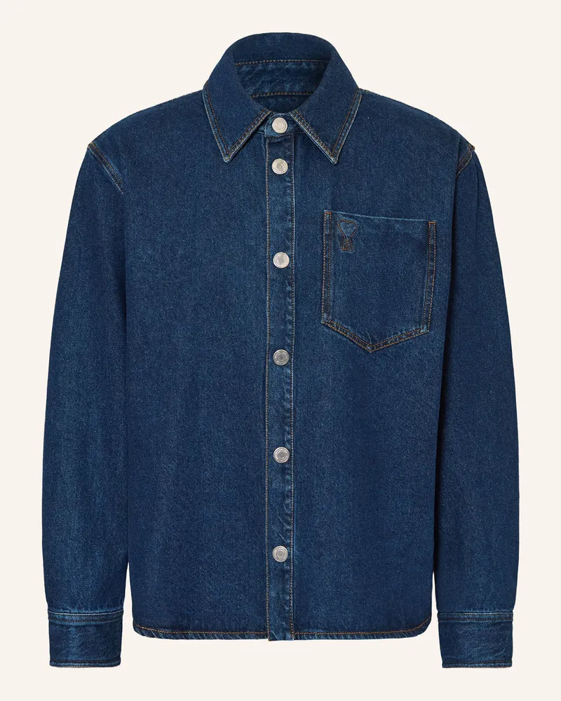 AMI Paris Jeans-Overjacket blau Dunkelblau
