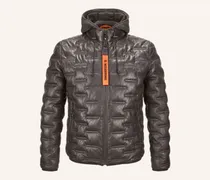 Lederjacke mit DUPONT™ SORONA®-Isolierung und abnehmbarer Kapuze