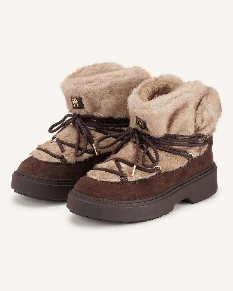Tommy Hilfiger Schnürboots braun Dunkelbraun