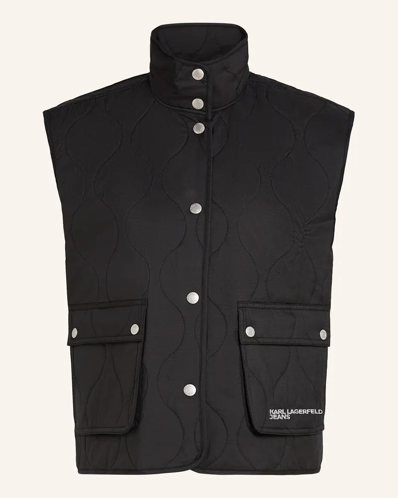 Karl Lagerfeld Weste schwarz Schwarz