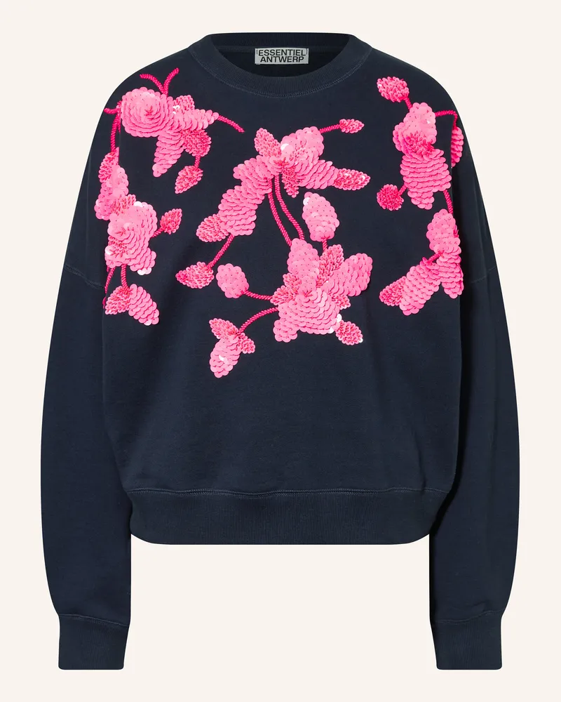 Essentiel Sweatshirt JAGA mit Pailletten Dunkelblau