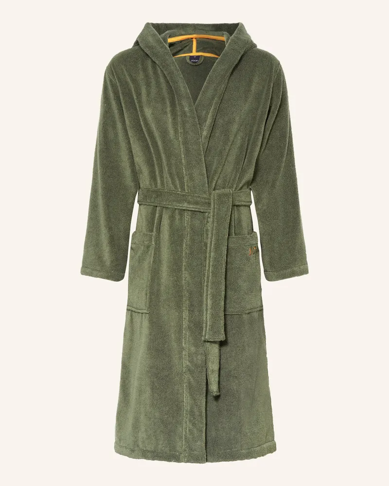 JOOP! Herren-Bademantel Mit Kapuze gruen Oliv