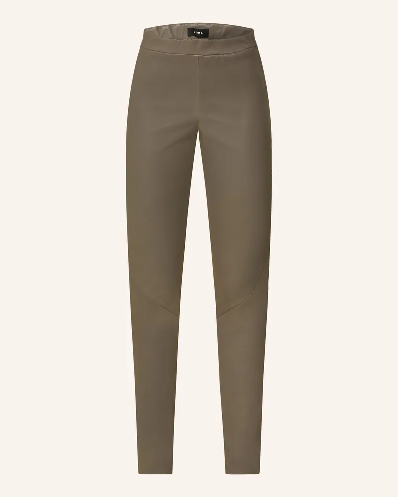 Arma Lederleggings ROCHE Grau