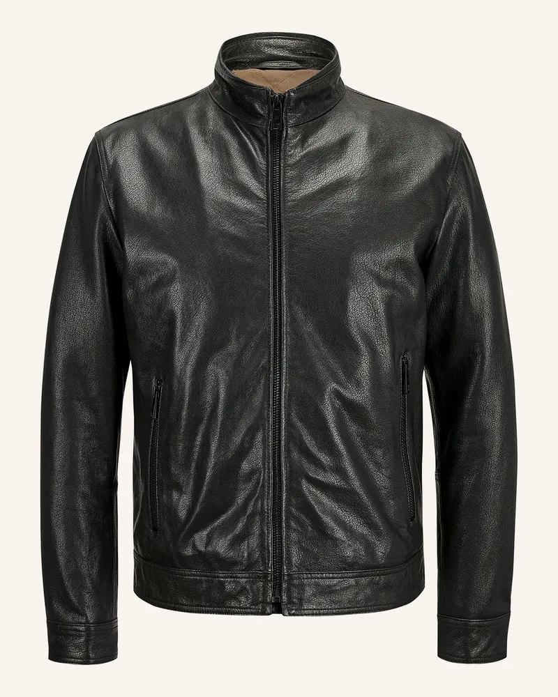 Milestone Lederjacke Msjack schwarz Schwarz