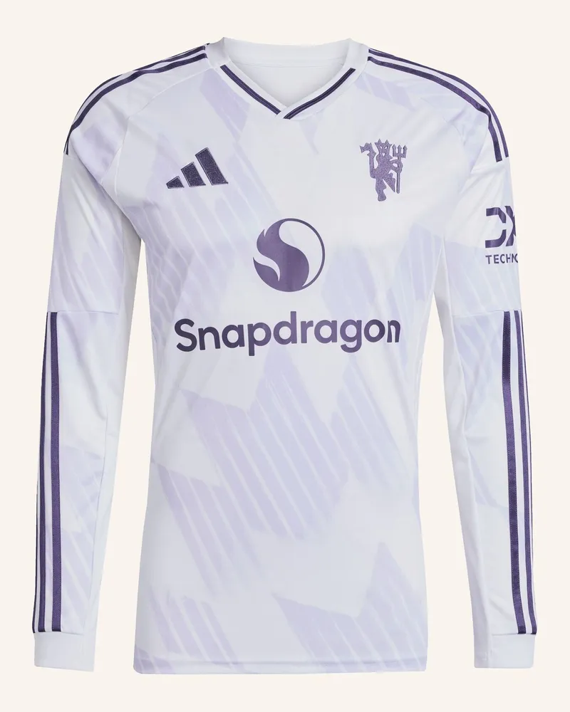 adidas Manchester United 25/26 Long Sleeve Auswärtstrikot weiss Weiss