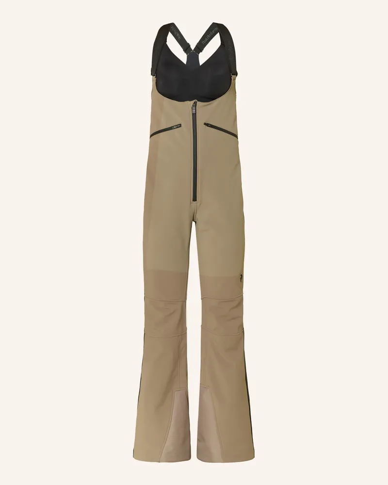 Peak Performance Softshell-Skihose Stretch Bib braun Hellbraun