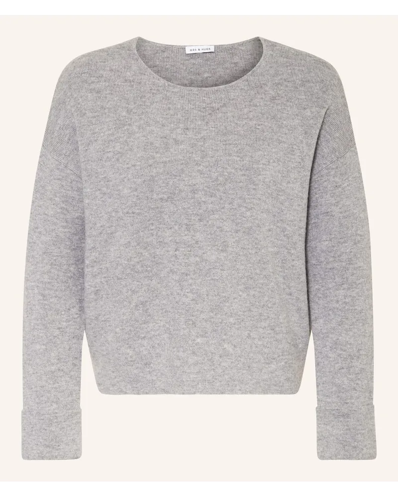 Mrs & HUGS Pullover mit Cashmere Grau