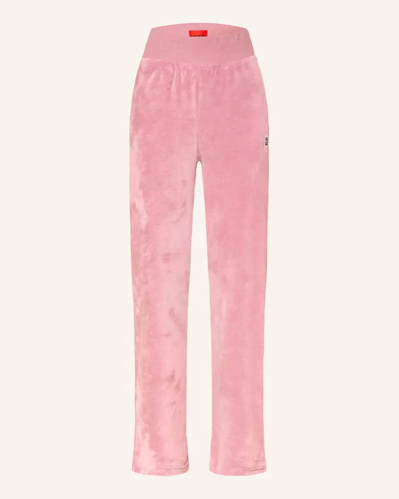 HUGO BOSS Lounge-Hose VELVET aus Nicki Altrosa