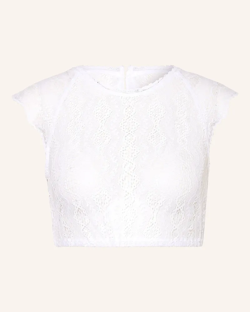 Johann & Johanna Dirndlbluse weiss Weiss