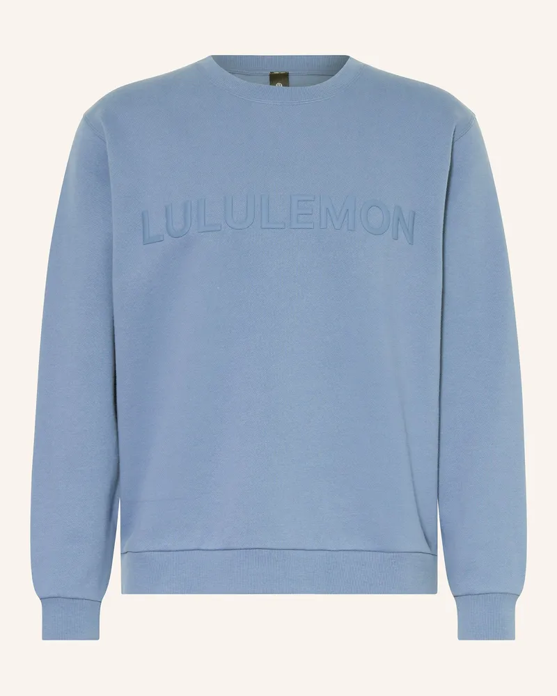 LULULEMON Sweatshirt STEADY STATE CREW GRAPHIC Hellblau