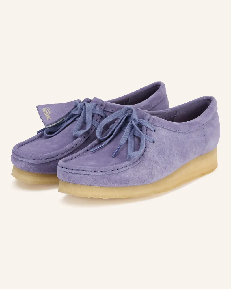 Clarks Schnürer Wallabee lila Lila