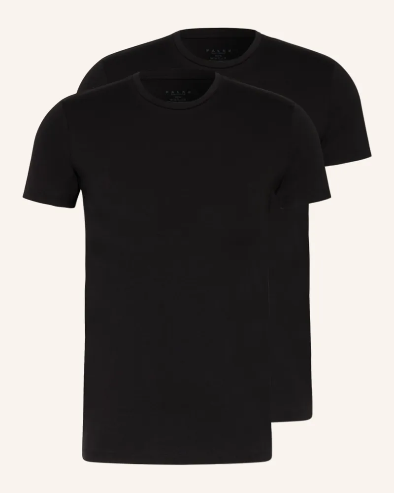 Falke 2er-Pack T-Shirts Daily Comfort schwarz Schwarz
