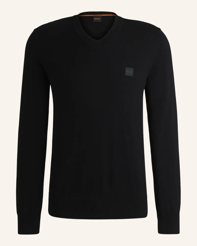 HUGO BOSS Pullover KANOVANO_V_S Regular Fit Schwarz