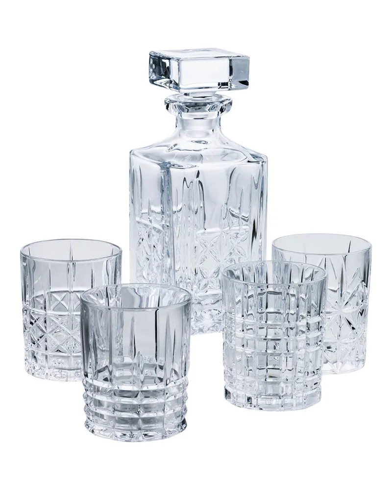 Nachtmann 5-Tlg. Whiskey-Set Highland Mit Karaffe Und Gläsern weiss Transparent