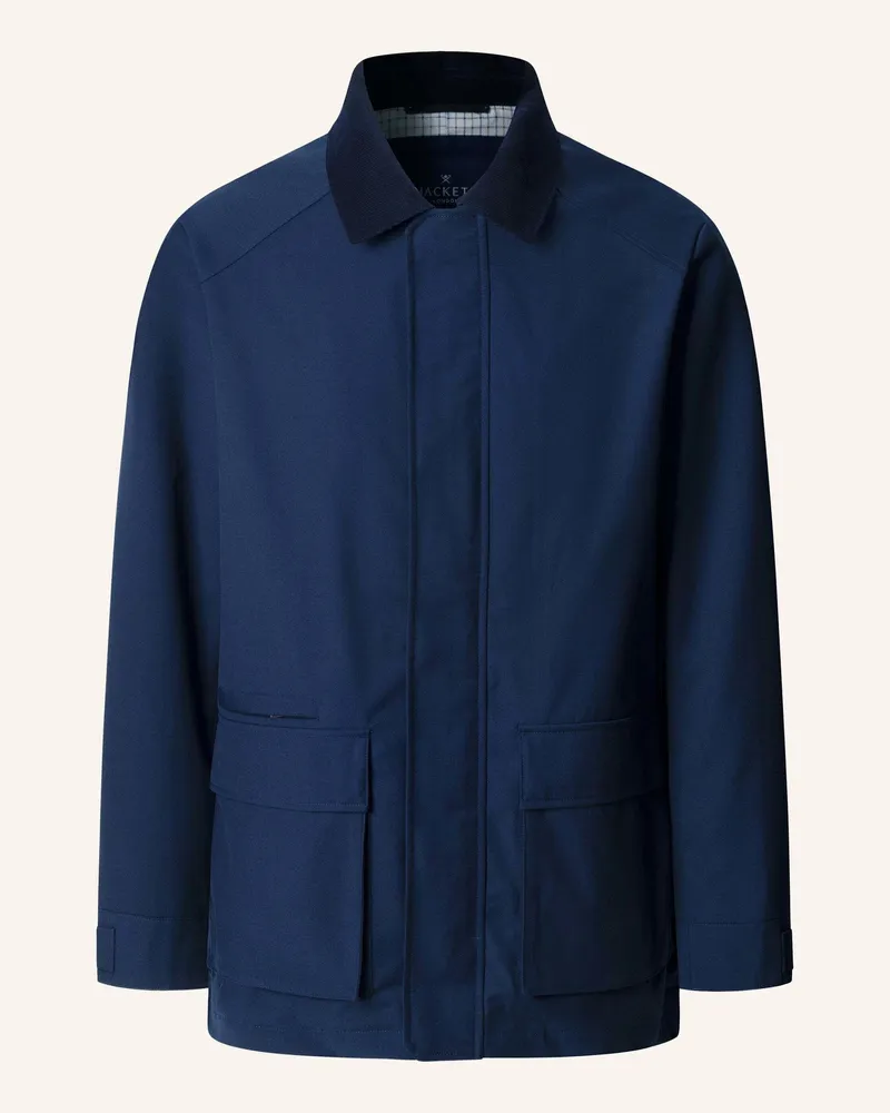 Hackett Stehkragenmantel 2 Pkt Carcoat blau Blau