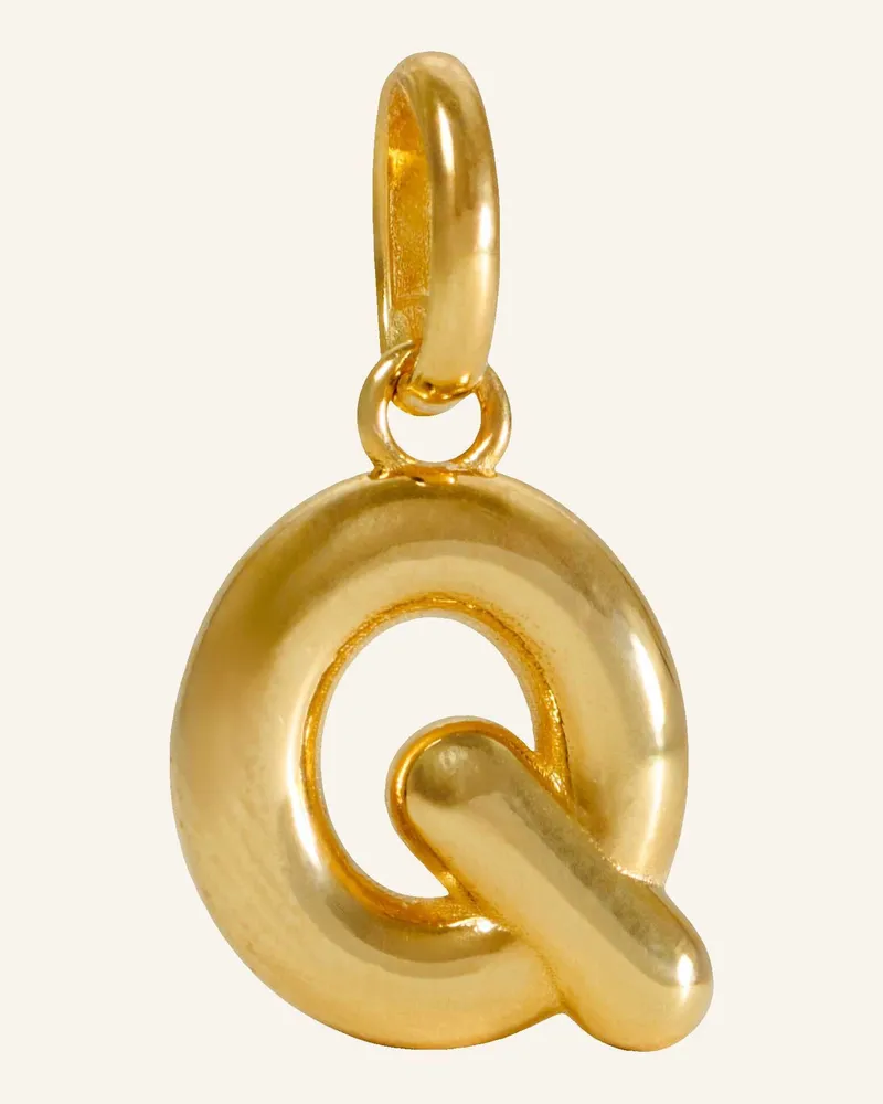 POMPIDOU Anhänger Puffy Letter Q By Glambou gold Gold