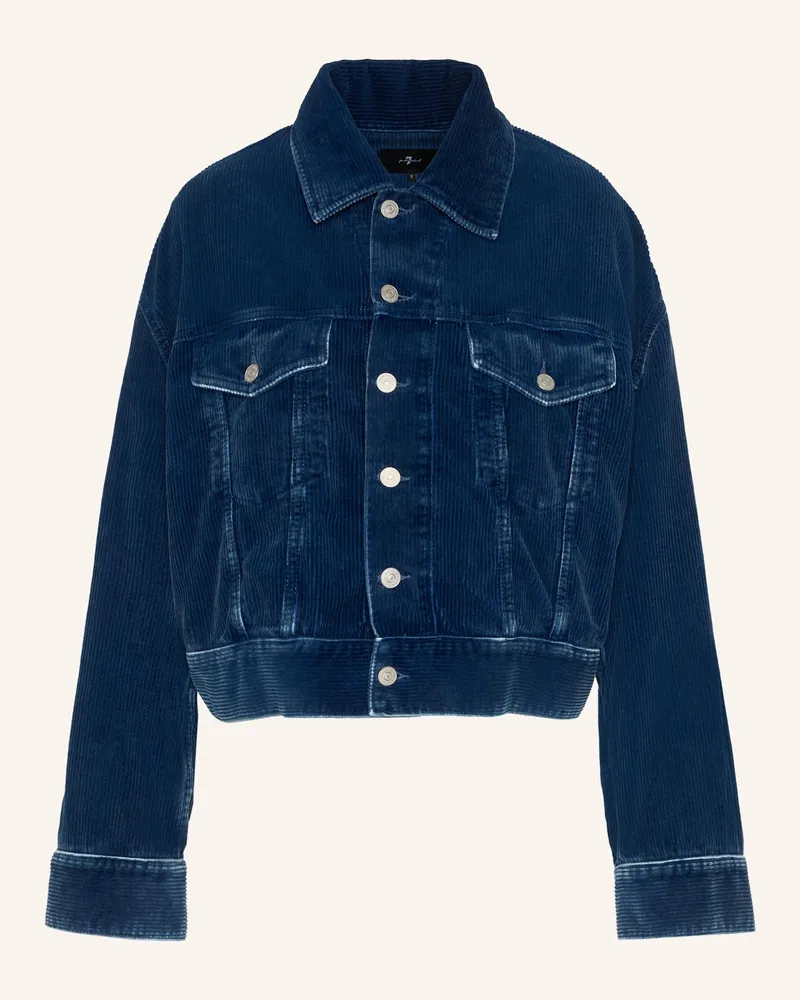 7 for all mankind Outerwear OLI CROPPED TRUCKER Blau