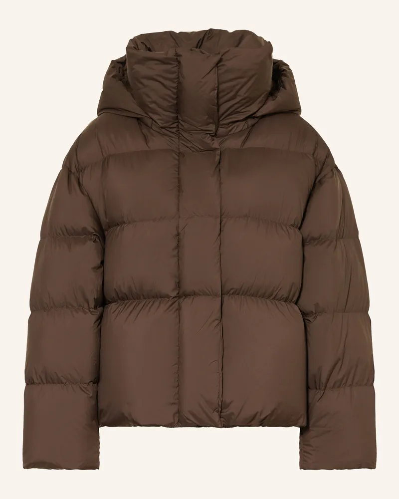 JNBY Daunenjacke mit abnehmbarer Kapuze Dunkelbraun